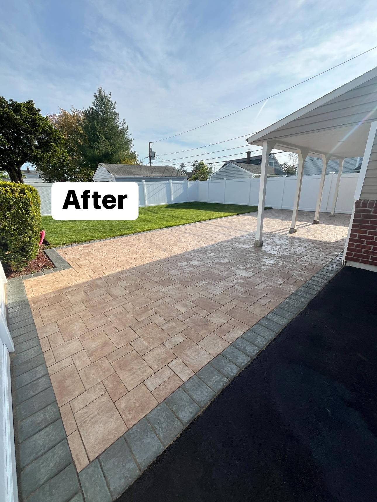 After paver sealing: vibrant and clean pavers